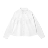 Lela Patch Pocket Shirt White Recycled Cotton