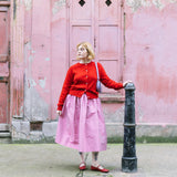 Ada Lambswool Cardigan Berry Red