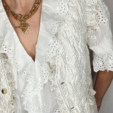 Millie Cotton Quilted Waistcoat in Silver Stripe