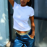 Teal Silk Trousers