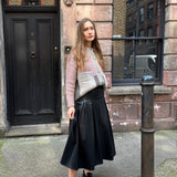 Vegan Leather Midi Skirt