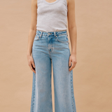Light Wash Full Length Wide Length Jeans