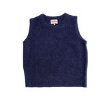 Julia Alpaca Knitted Vest in Inky Blue