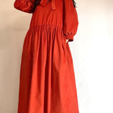 Sadie Maxi Dress in Rust Cord