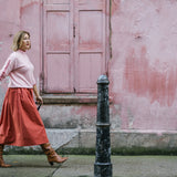 Red Cotton Tina Skirt