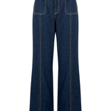 Denim Jean with Patch Pockets and a Bootcut Leg
