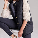 Quilted Gilet in Black
