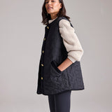 Quilted Gilet in Black