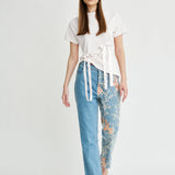 Women's White T-Shirt With Bows | Blossom Bow Top | Fanfare