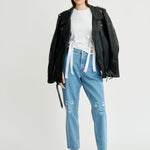 Women's Embroidered Blue Jeans | Sustainable | Fanfare