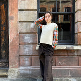 Raye Ecru Knitted Vest