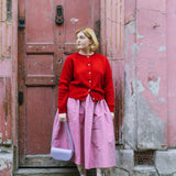 Ada Lambswool Cardigan Berry Red