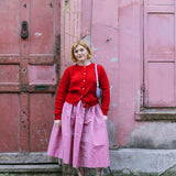 Ada Lambswool Cardigan Berry Red