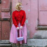 Ada Lambswool Cardigan Berry Red