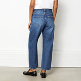 Boyfriend Jean in Indigo Wash with Button Fly