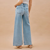 Light Wash Full Length Wide Length Jeans
