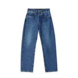 Boyfriend Jeans in Indigo with Zip Fly