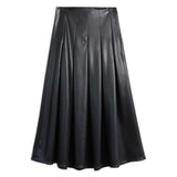 Vegan Leather Midi Skirt