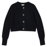 Black Cropped Cardigan