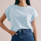 Blue Roll Back T Shirt