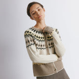 Fair Isle Yoke Cardigan by Albaray