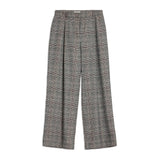 Classic tailored trousers in heritage check fabric, a versatile wardrobe essential for everyday wear.