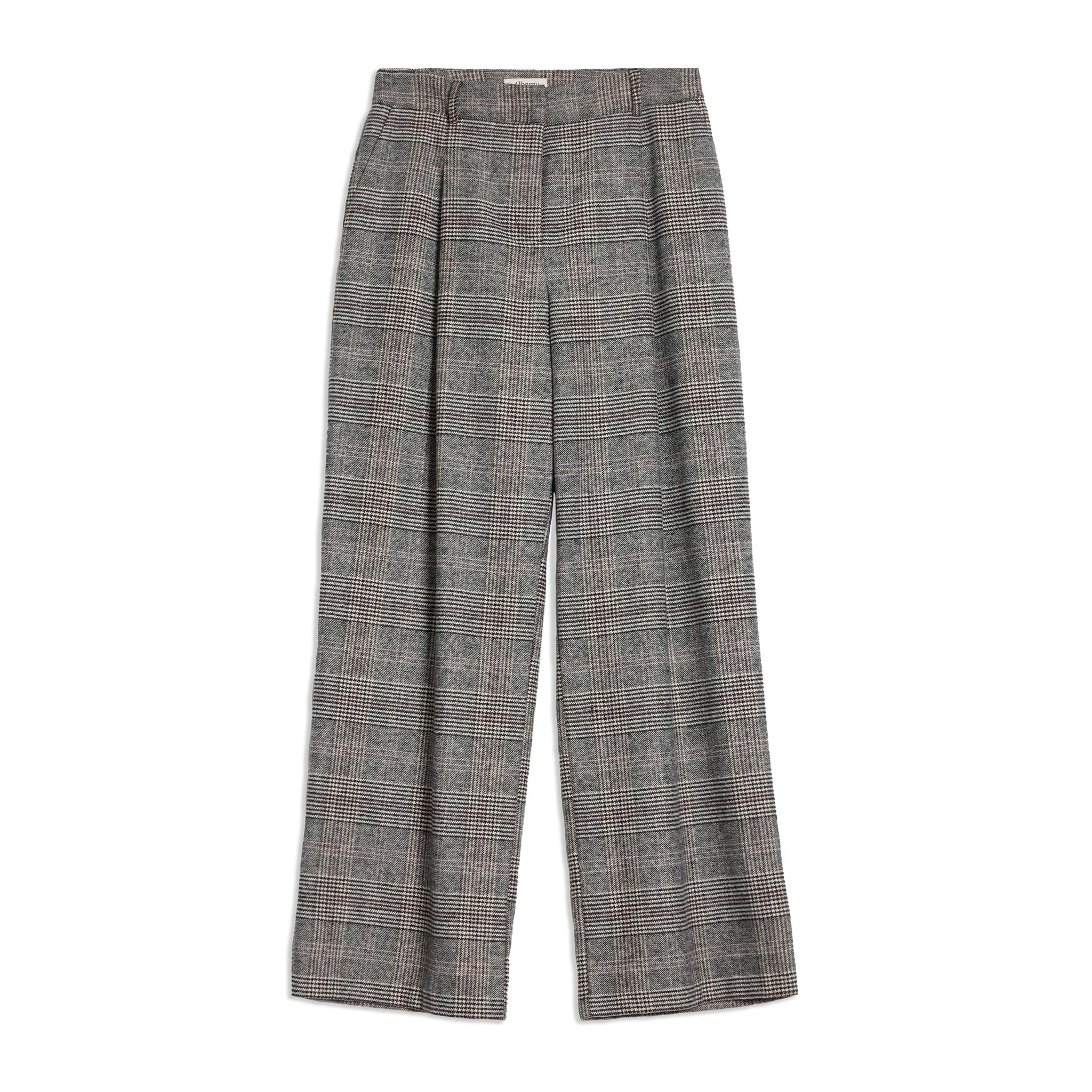 Classic tailored trousers in heritage check fabric, a versatile wardrobe essential for everyday wear.