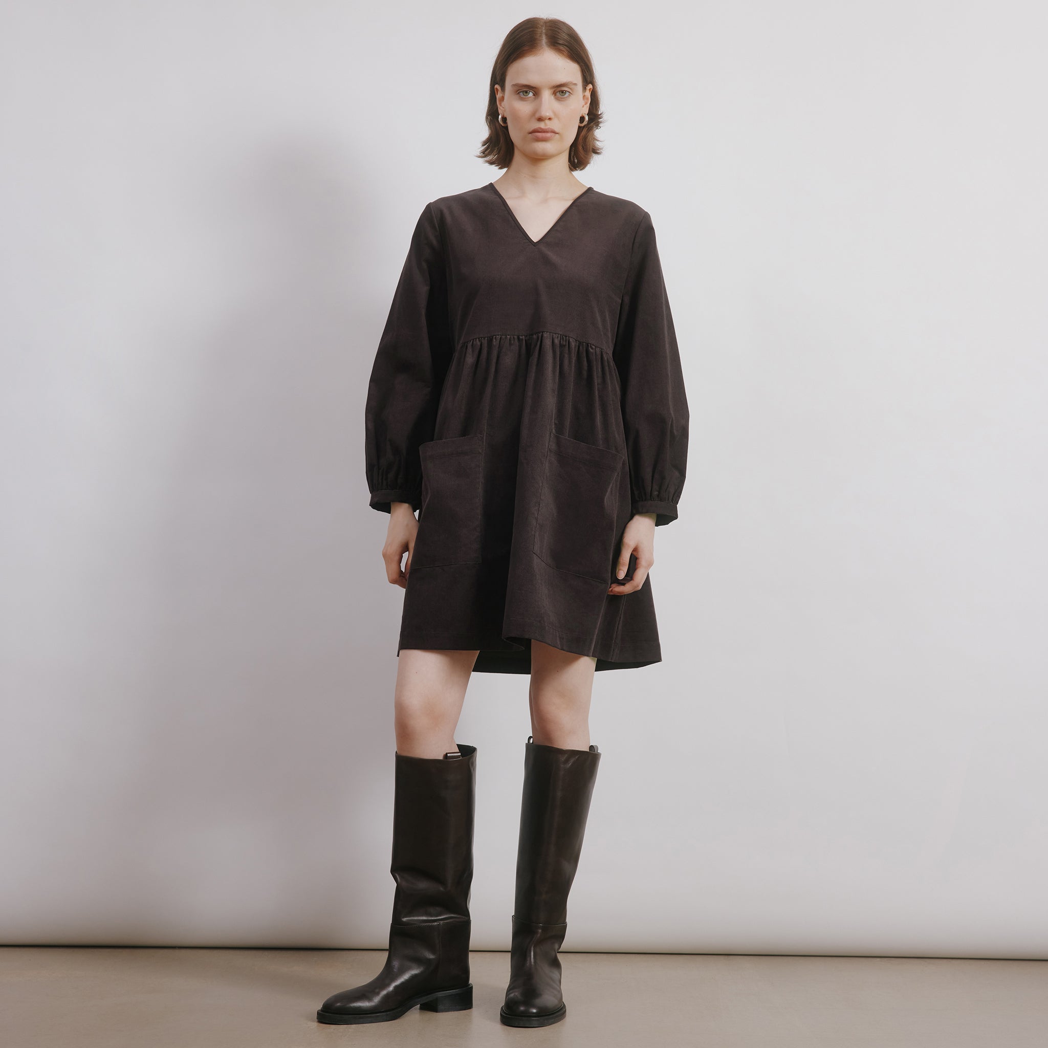 Corduroy Mini Dress by Albaray