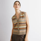 Fair isle Tank in Neutral by Albaray