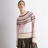 Pink Fair Isle Yoke Jumper by Albaray