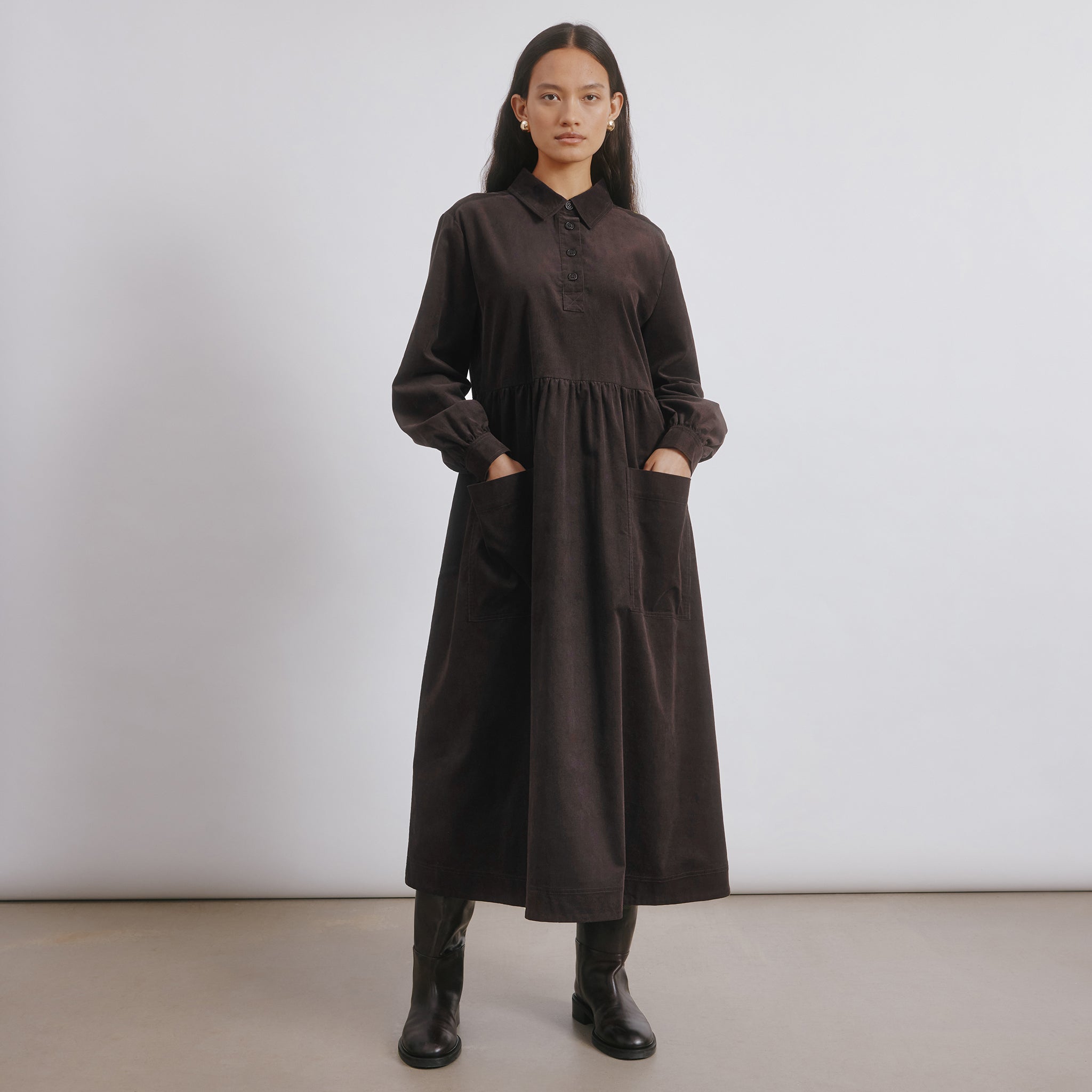 Corduroy Midi Dress by Albaray