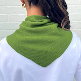 Green Wool Triangle Scarf