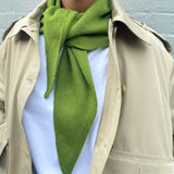 Green Wool Triangle Scarf