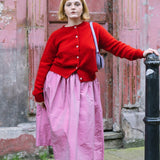 Ada Lambswool Cardigan Berry Red