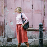 Red Cotton Tina Skirt