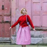 Ada Lambswool Cardigan Berry Red
