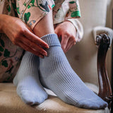 Blue Cashmere Bed Socks