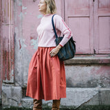 Red Cotton Tina Skirt
