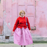 Ada Lambswool Cardigan Berry Red