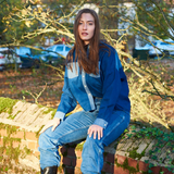 Lela Patchwork Boxy Shirt in Japanese Denim