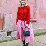 Ada Lambswool Cardigan Berry Red