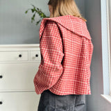 Ford Pointed Collar Jacket in Red Check