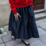 Black Silk Tina Skirt