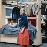 Red Cotton Tina Skirt
