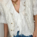 Millie Cotton Quilted Waistcoat in Silver Stripe