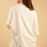 Aiko Organic Cotton T-Shirt with Blue Trim