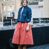Red Cotton Tina Skirt