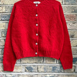 Ada Lambswool Cardigan Berry Red