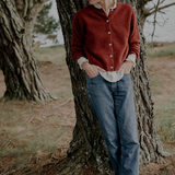 Ada Lambswool Cardigan Red Madder
