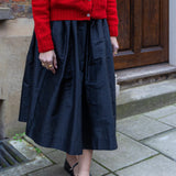 Black Silk Tina Skirt
